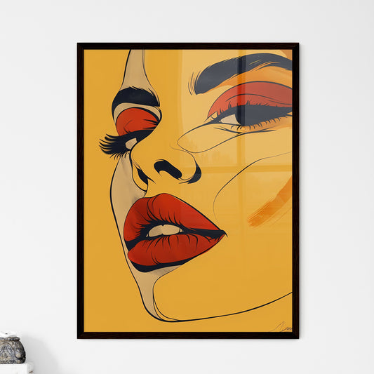 Abstract Travel Artwork: AliciA - A Modern, Vibrant, and Simplistic Poster Depicting a Womans Face Crafted with Alphabet Shapes and Bright Matte Colors. Default Title