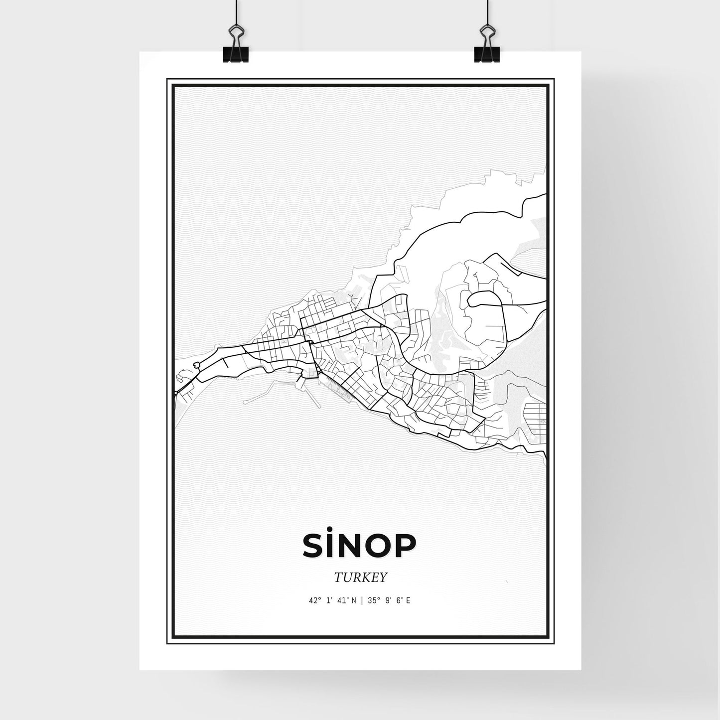 Sinop Turkey - Premium City Map Poster