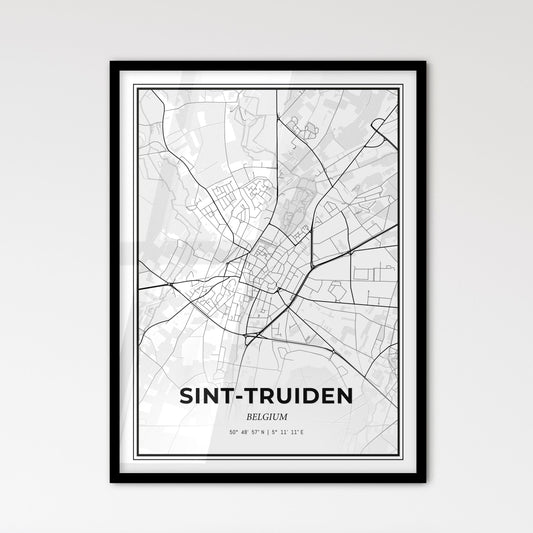 Sint-Truiden  Belgium - Scandinavian Style City Map for Modern Home Decor