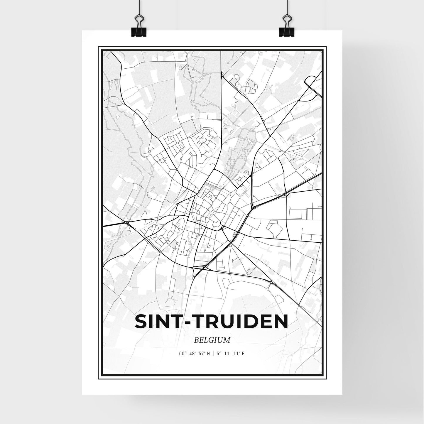 Sint-Truiden  Belgium - Premium City Map Poster