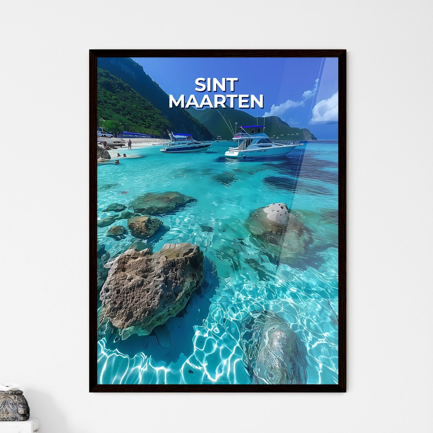 Blue Water Artwork - Framed Art Print