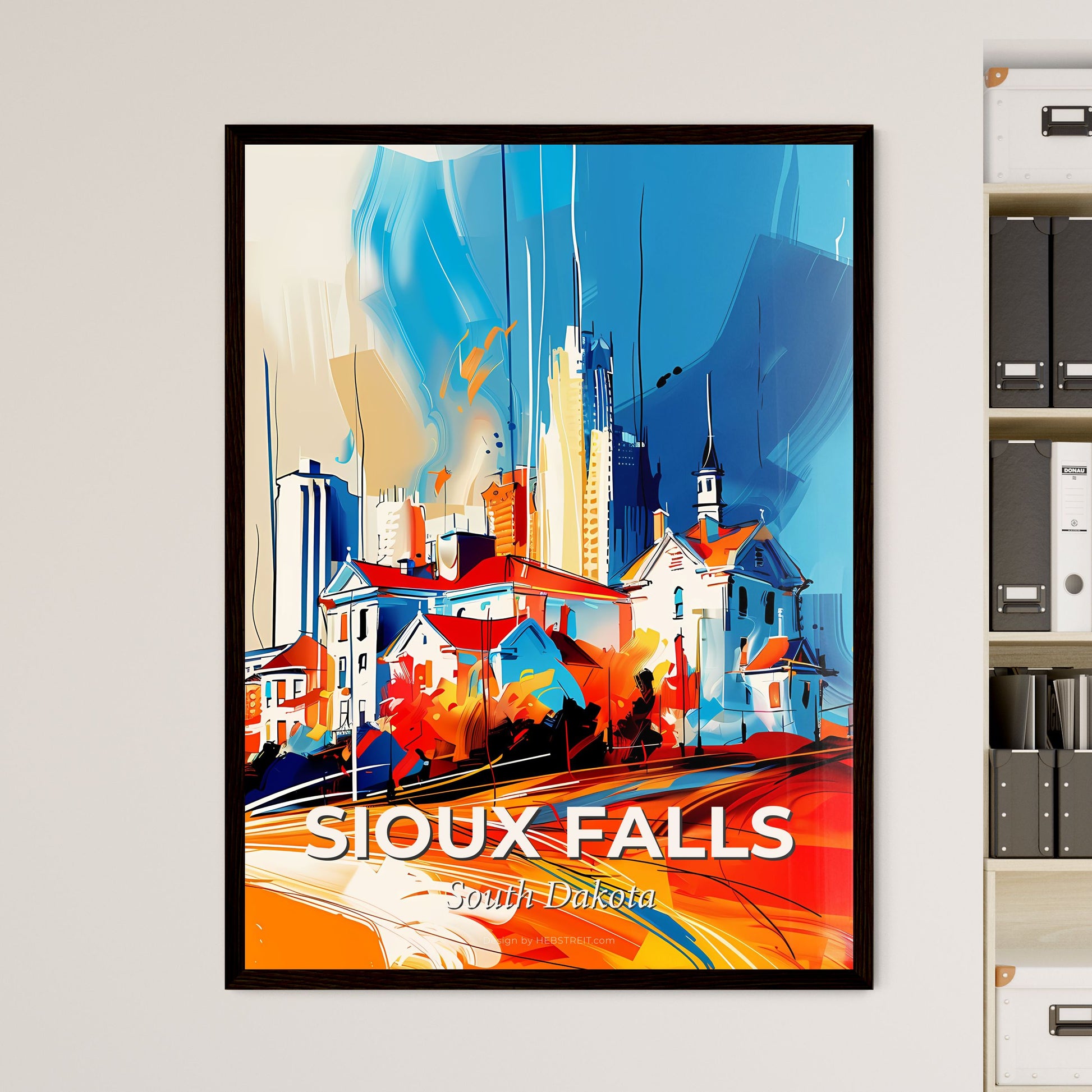 Vibrant Sioux Falls, South Dakota - A Painting Of A City