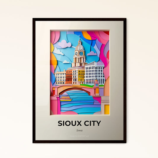 Vivid Sioux City, Iowa - a building with a clock on it