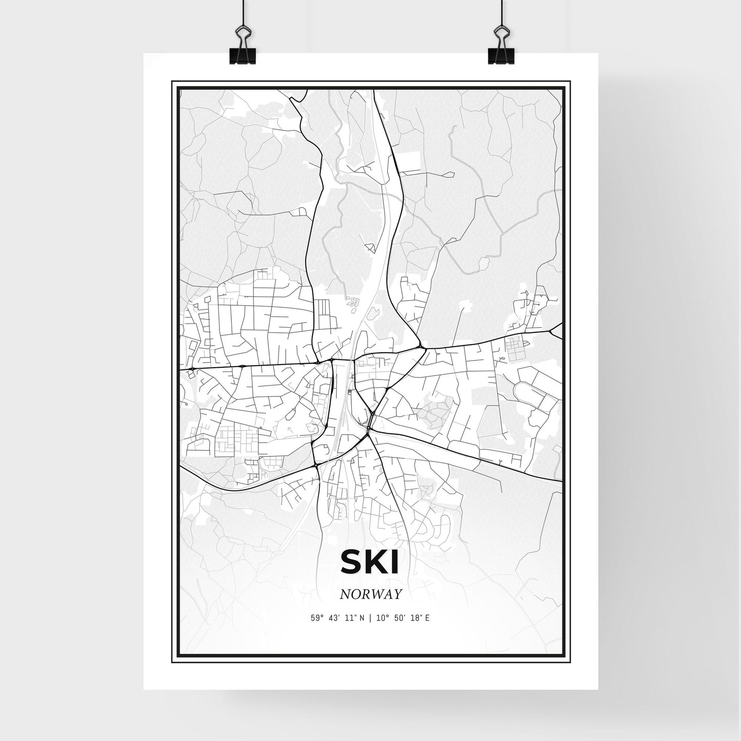 Ski Norway - Premium City Map Poster