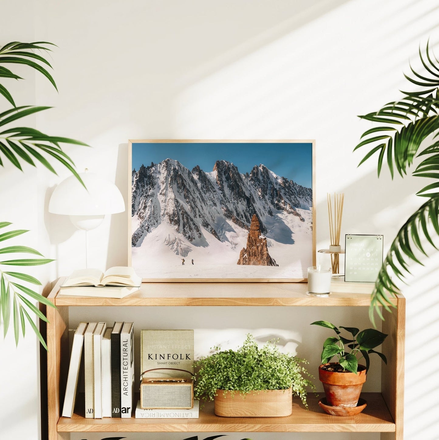 Ski Tourers on Argentière Glacier – Chamonix Alps Wall Art