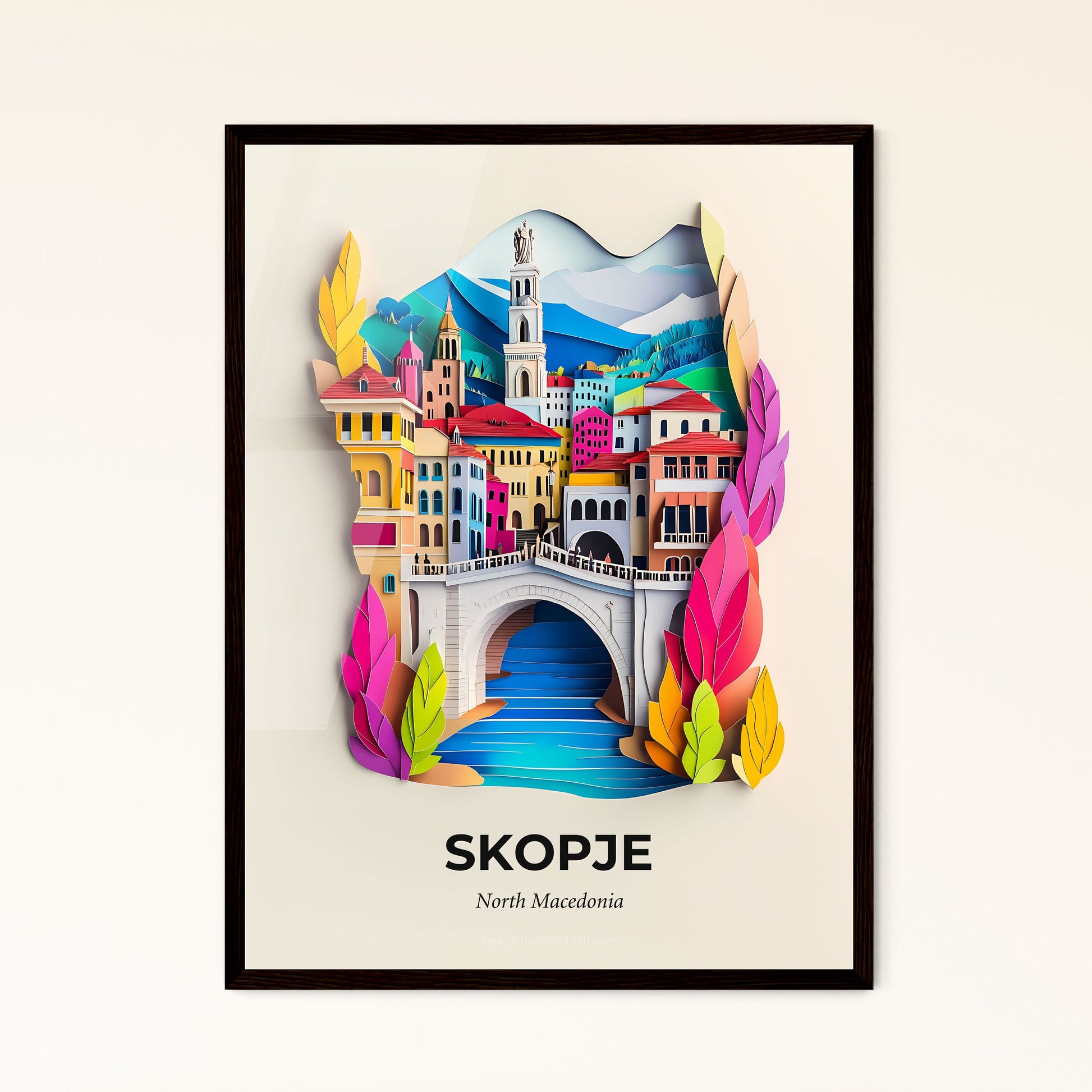 Vivid Skopje, North Macedonia - a paper cut of a city with a bridge