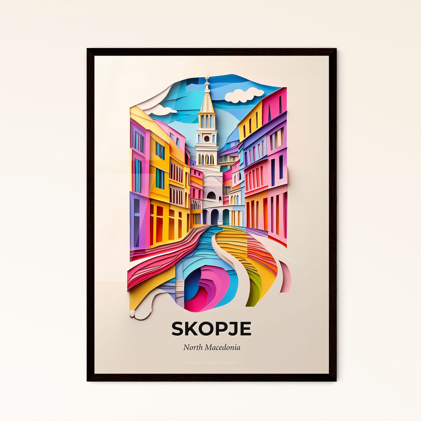 Vivid Skopje, North Macedonia - a paper cut of a city with a bridge