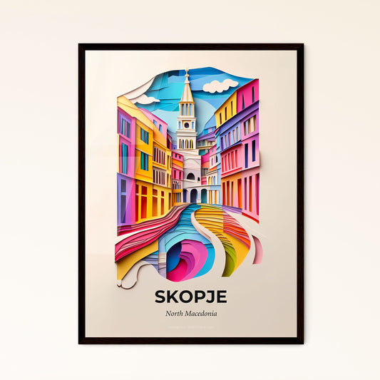 Vivid Skopje, North Macedonia - a paper cut of a city with a bridge