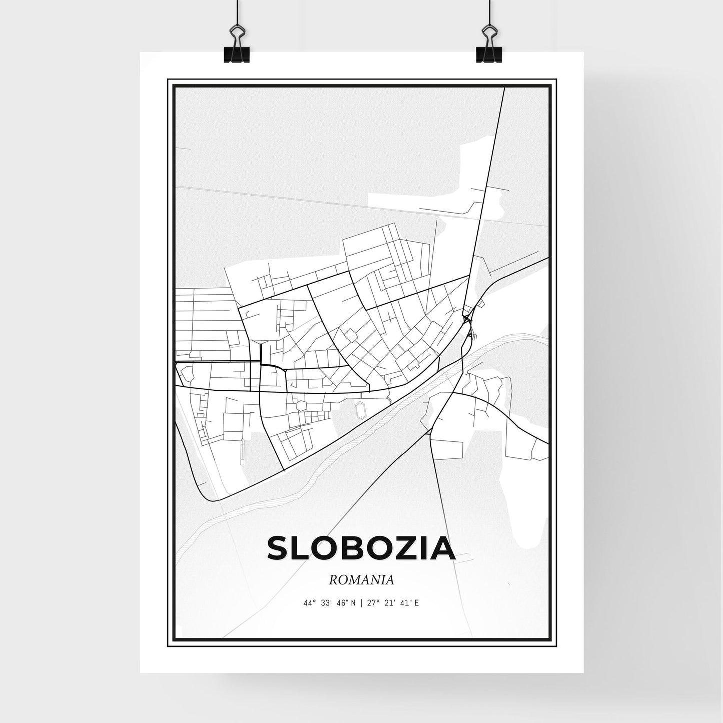 Slobozia Romania - Premium City Map Poster