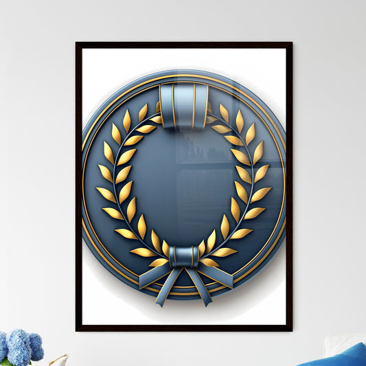 Laurel Wreath of Excellence - Vibrant 3D Ico - Framed Art Print