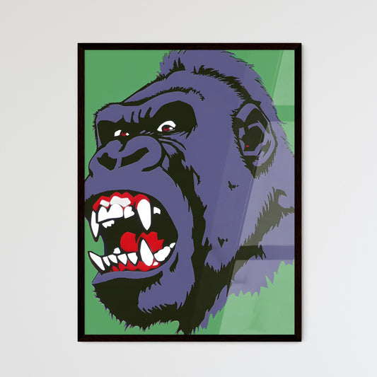 Chromatic Gorilla Tshirt Logo: Vibrant Animated Ape Painting with Sharp Teeth in NY School Style Default Title