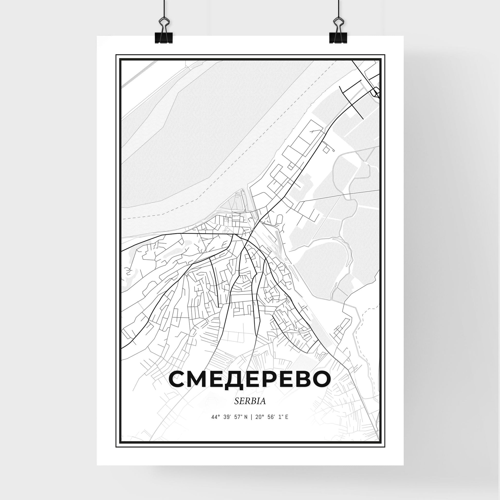 Smederevo Serbia - Premium City Map Poster