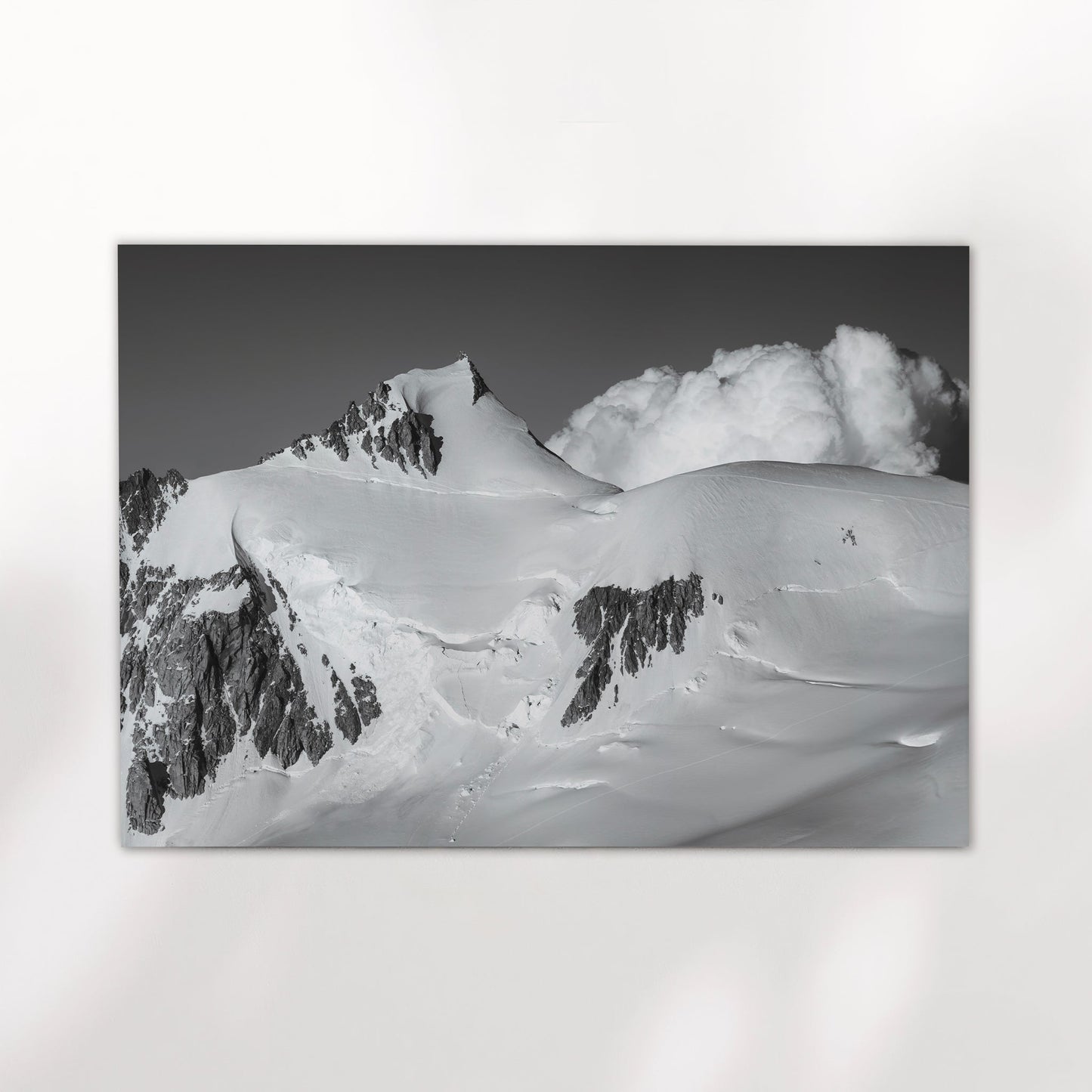 Mont Maudit Black and White Wall Art – Alpine Photography Print from Chamonix