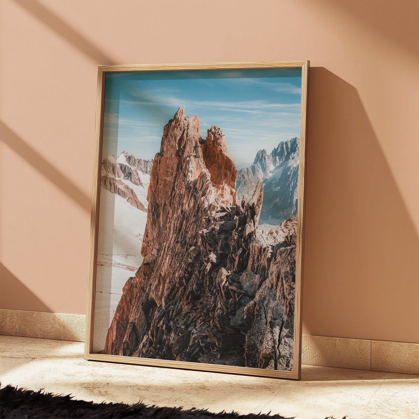 Aiguille d'Entrèves Print – Chamonix Alpine Wall Art for Modern Decor