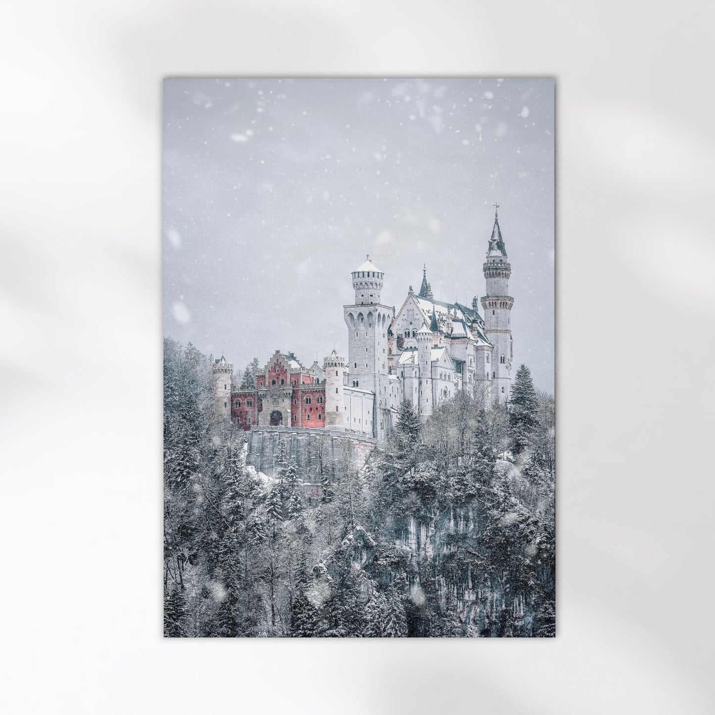 Neuschwanstein Castle in Snow – Bavaria Wall Art Print