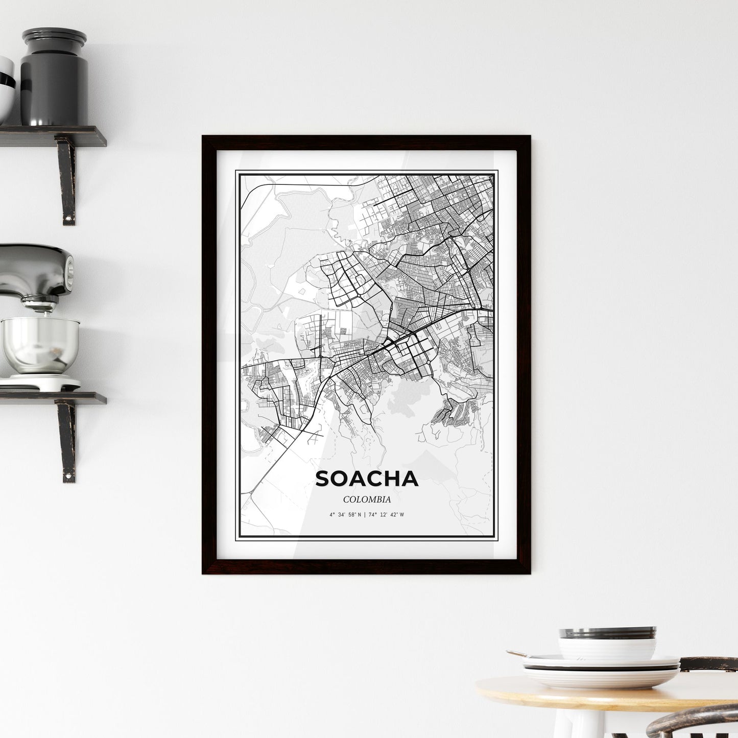 Soacha Colombia - Minimal City Map