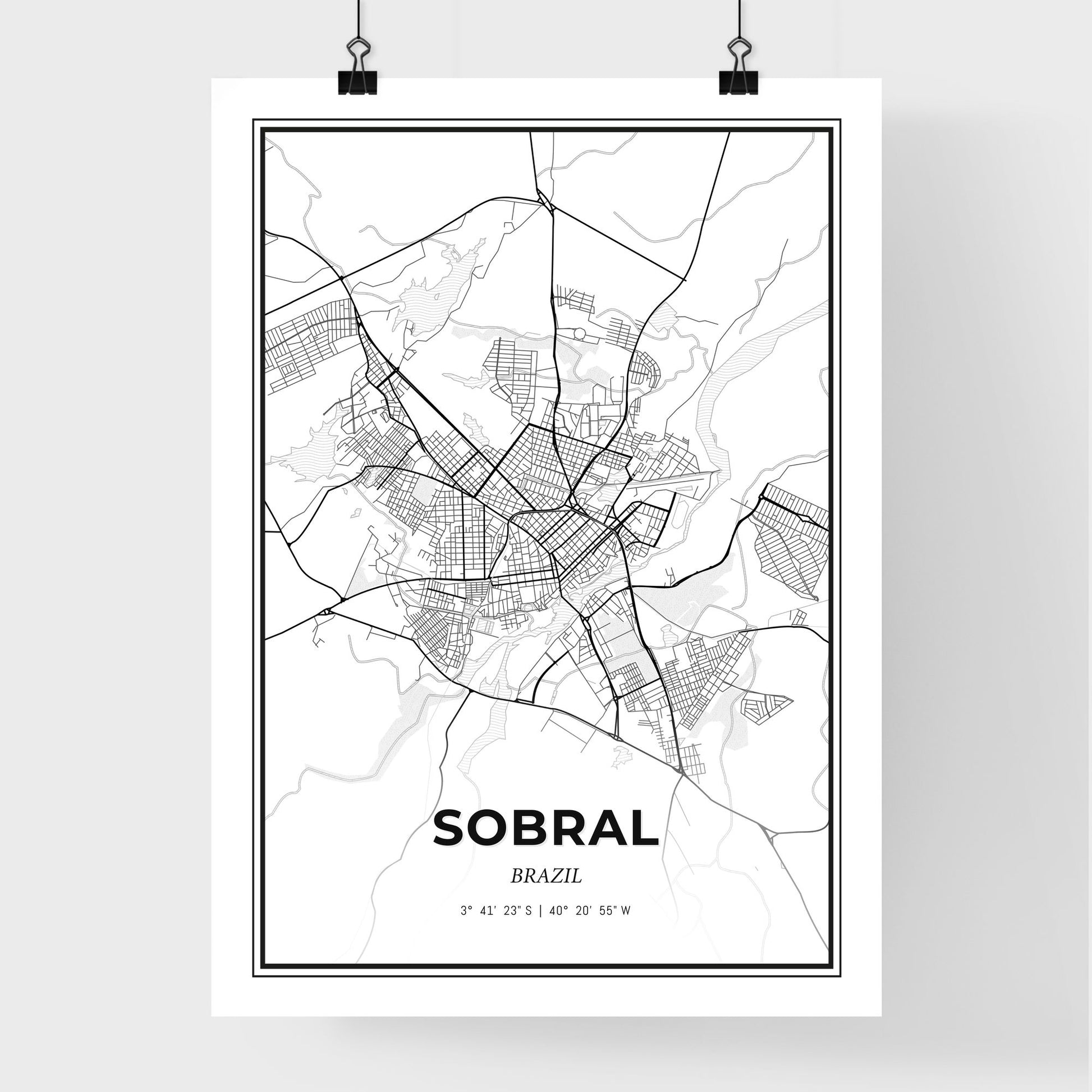 Sobral Brazil - Premium City Map Poster