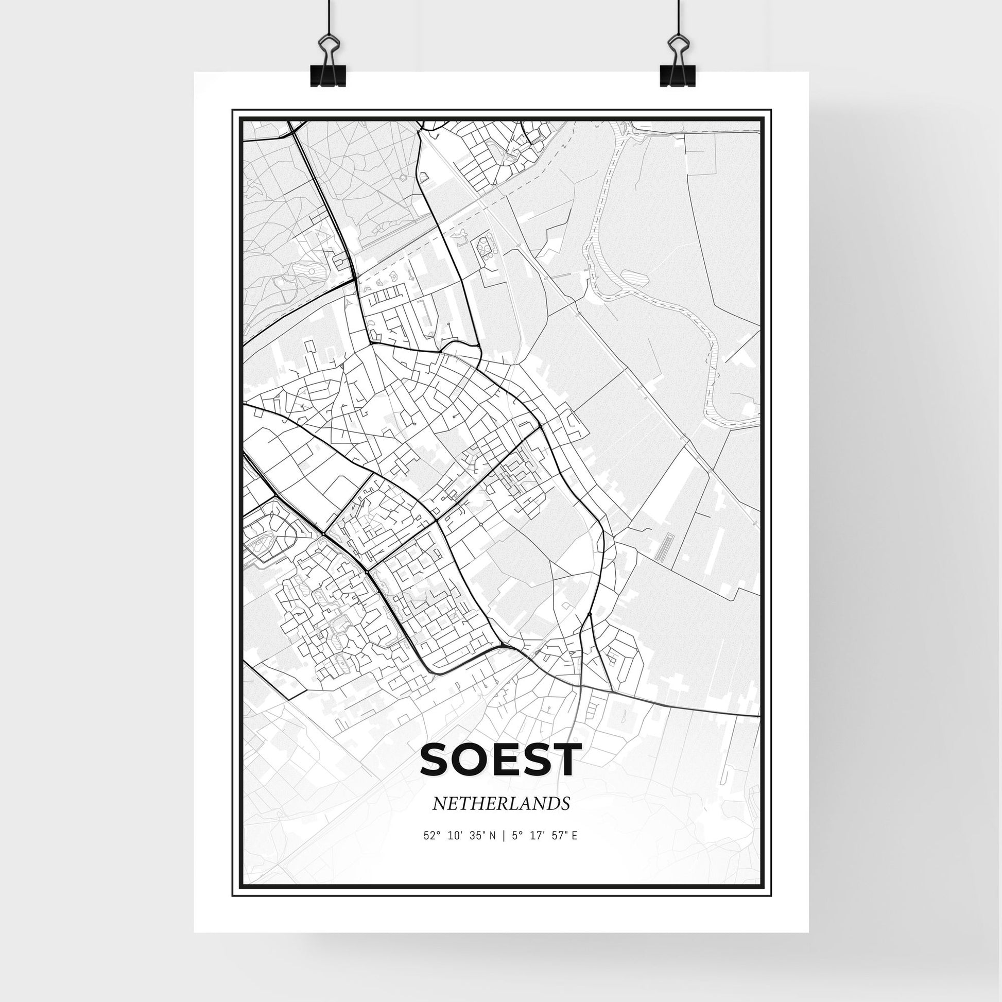  Soest Netherlands - Premium City Map Poster