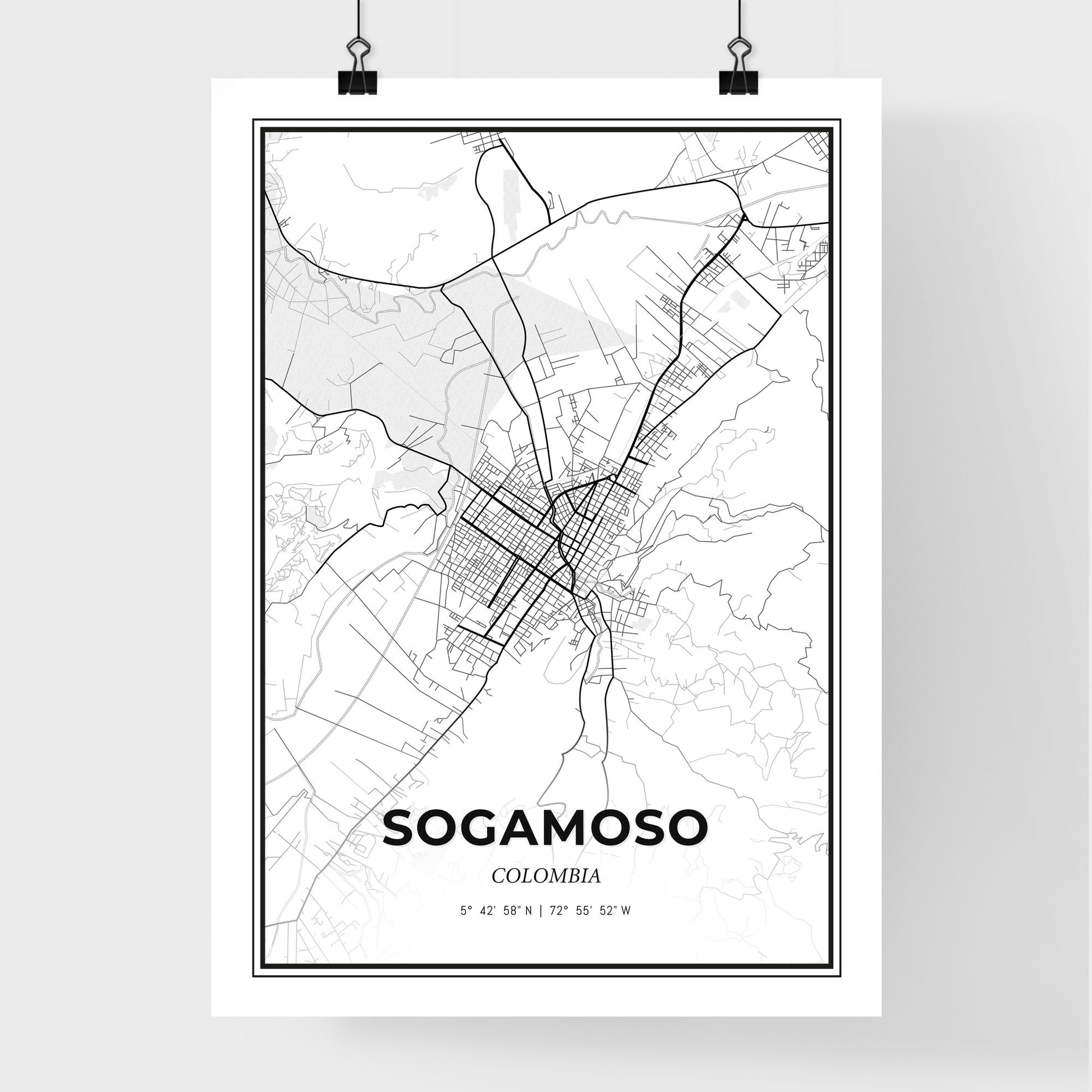 Sogamoso Colombia - Premium City Map Poster