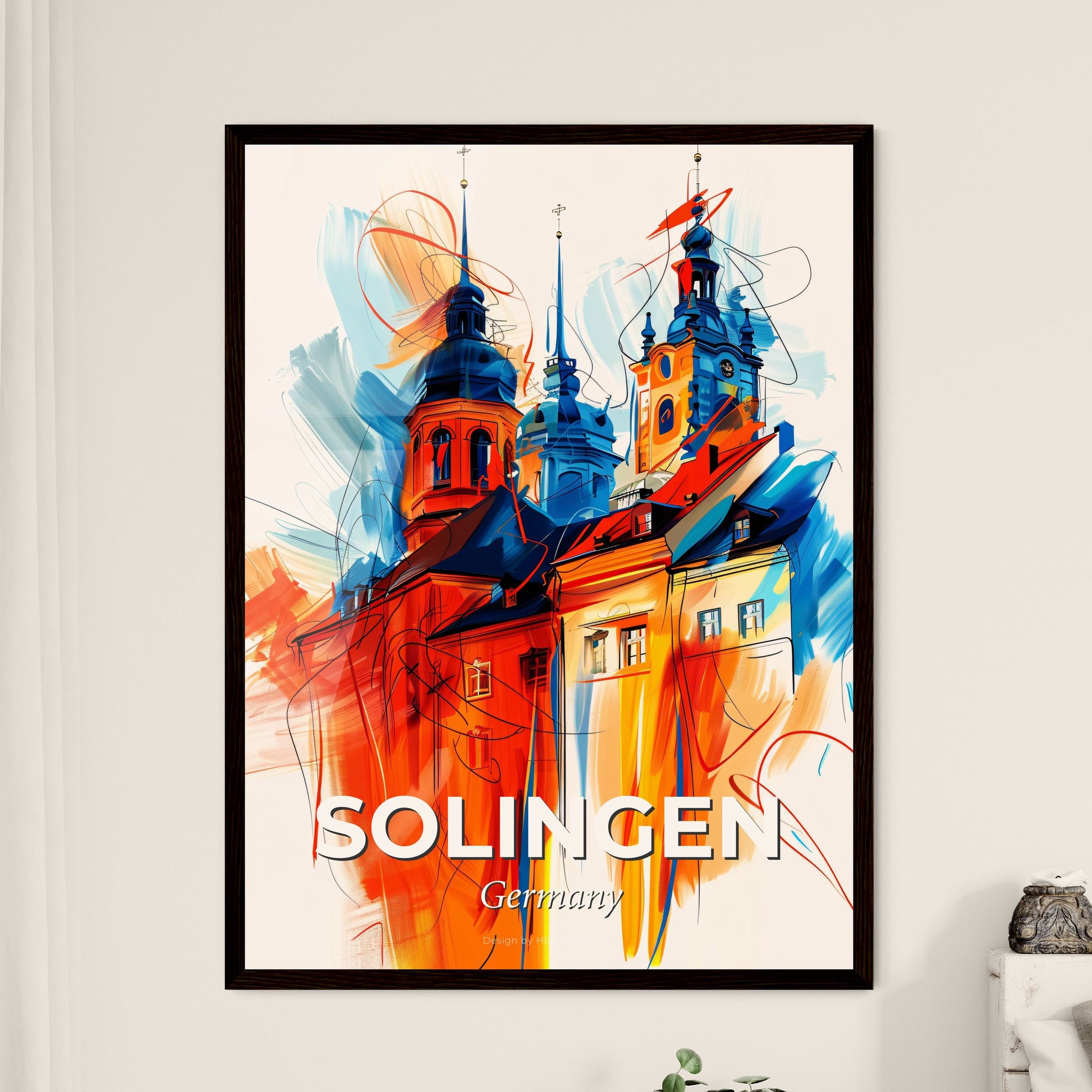 Vibrant Solingen, Germany - A Painting Of A Building