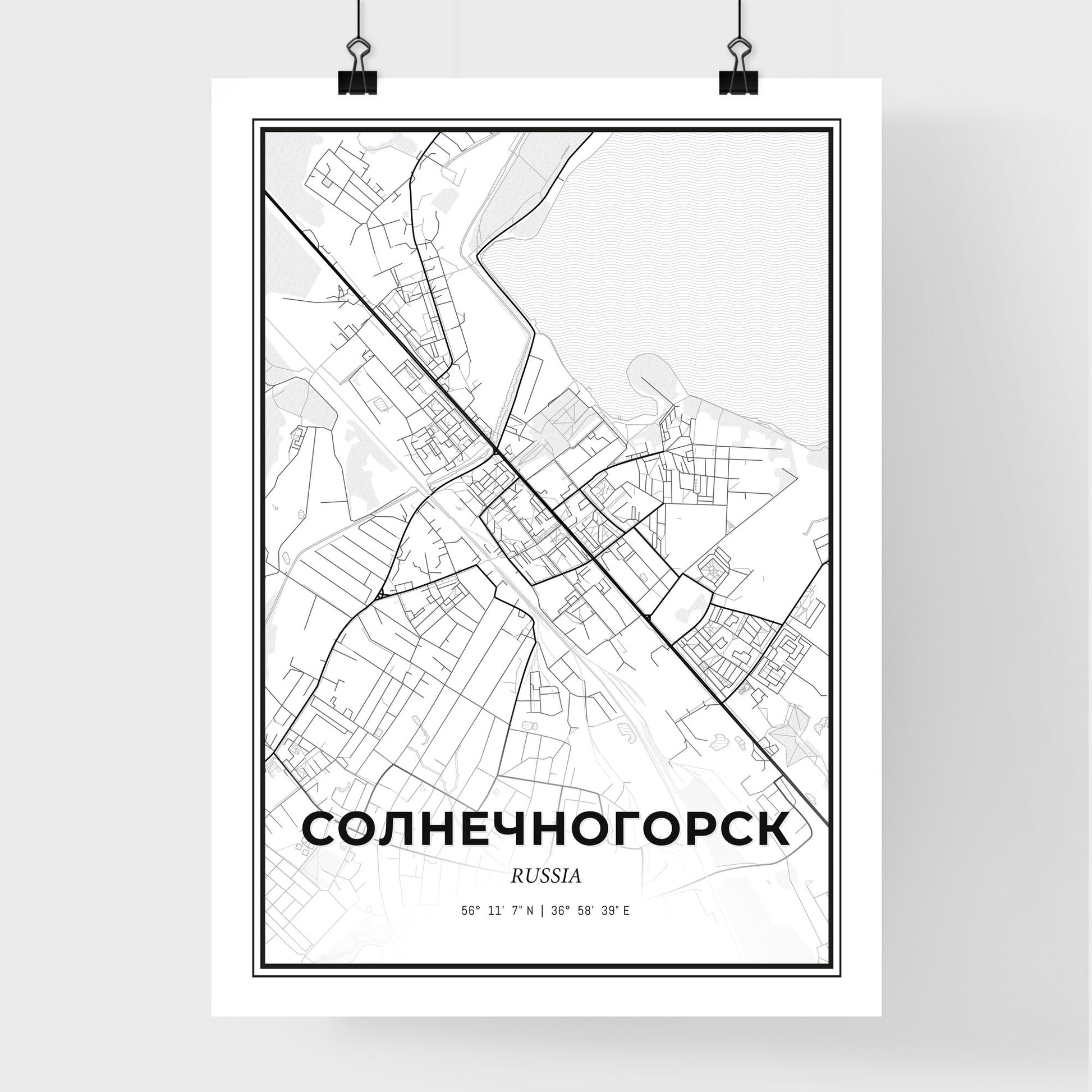 Solnechnogorsk Russia - Premium City Map Poster