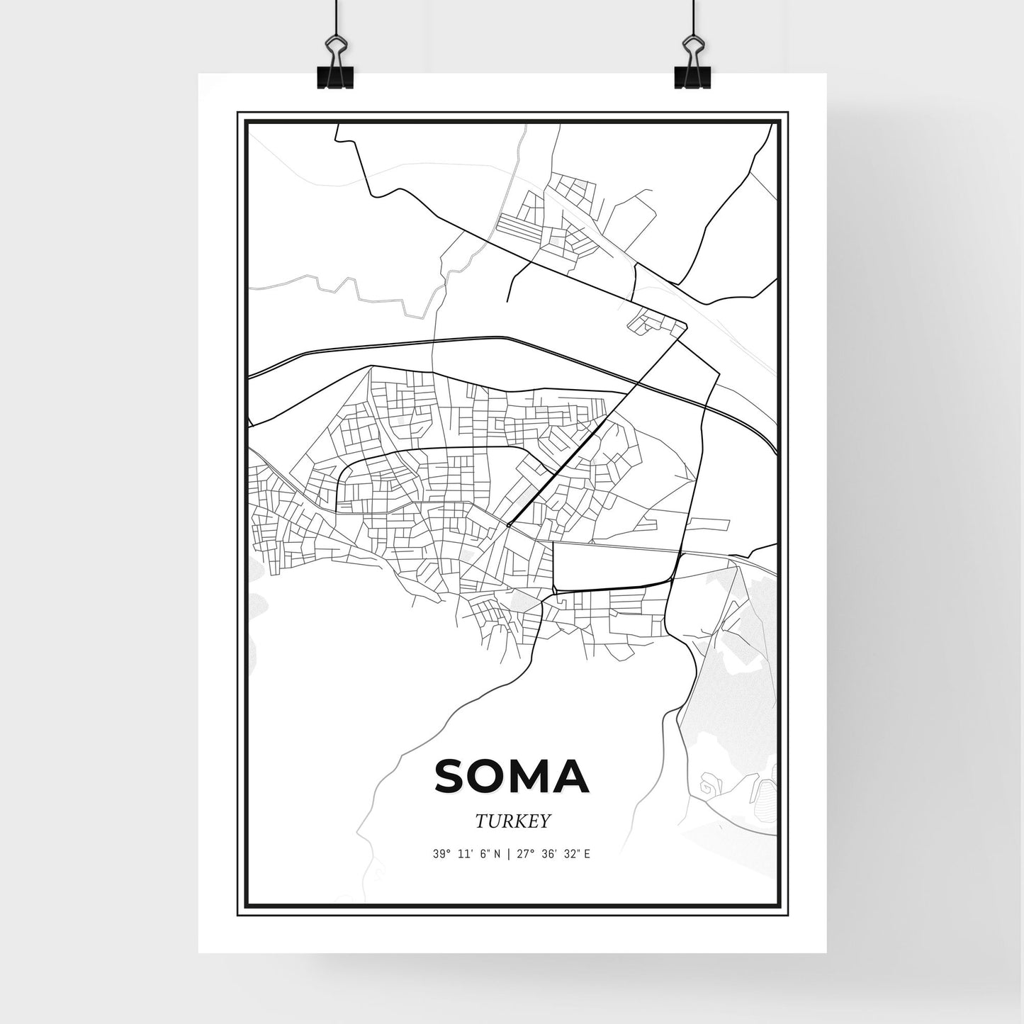 Soma Turkey - Premium City Map Poster