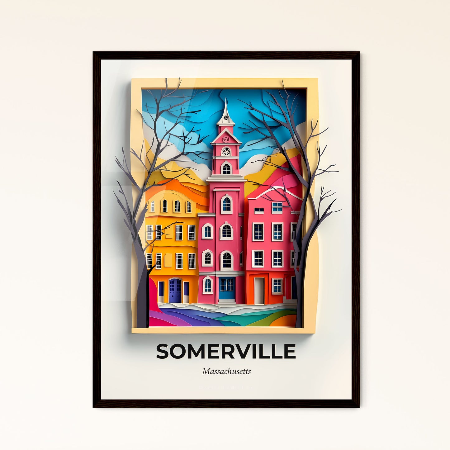 Vivid Somerville, Massachusetts - a building with a clock tower