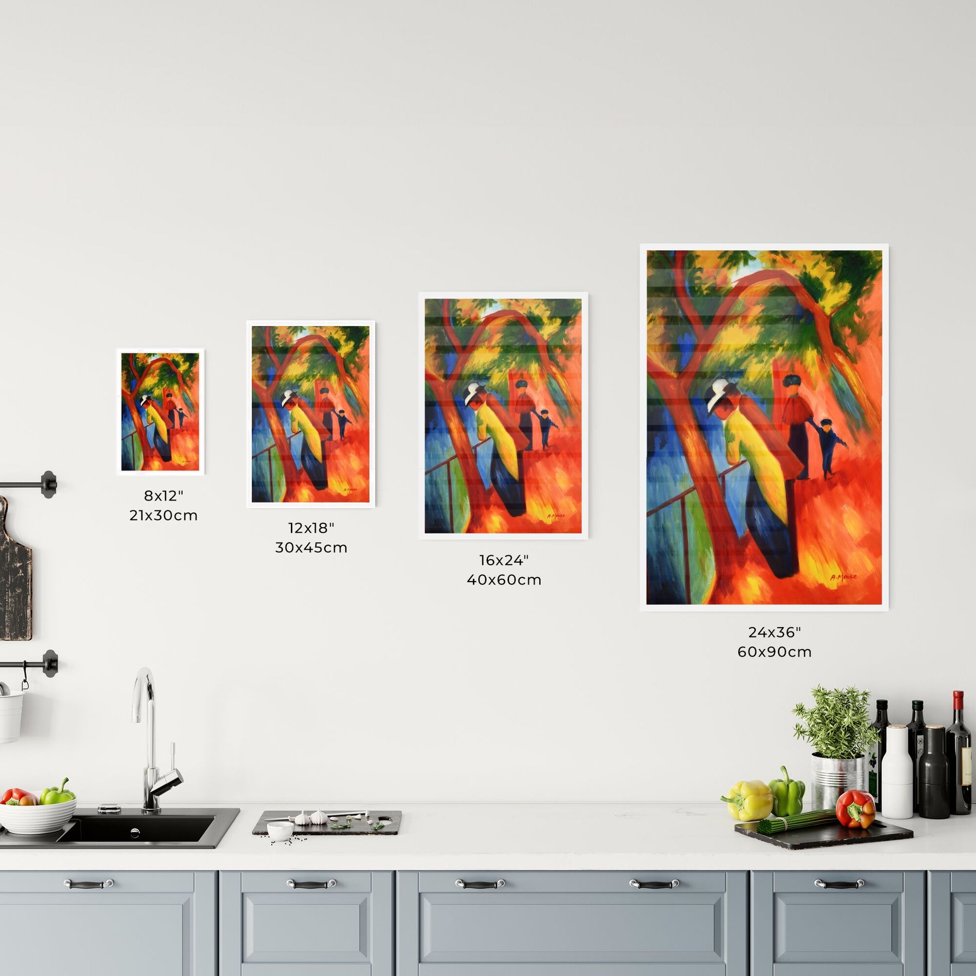 Sonniger Weg by August Macke Size Chart