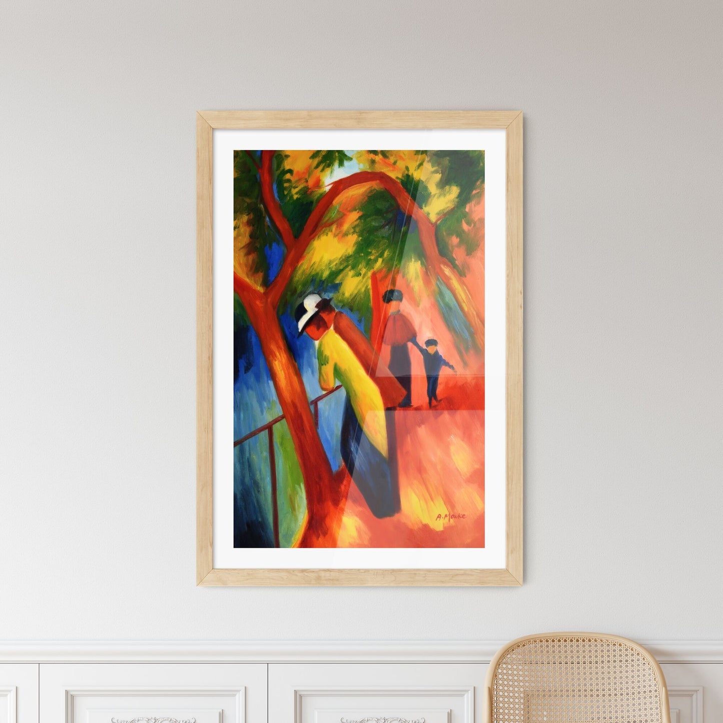 Framed Print of Sonniger Weg by August Macke