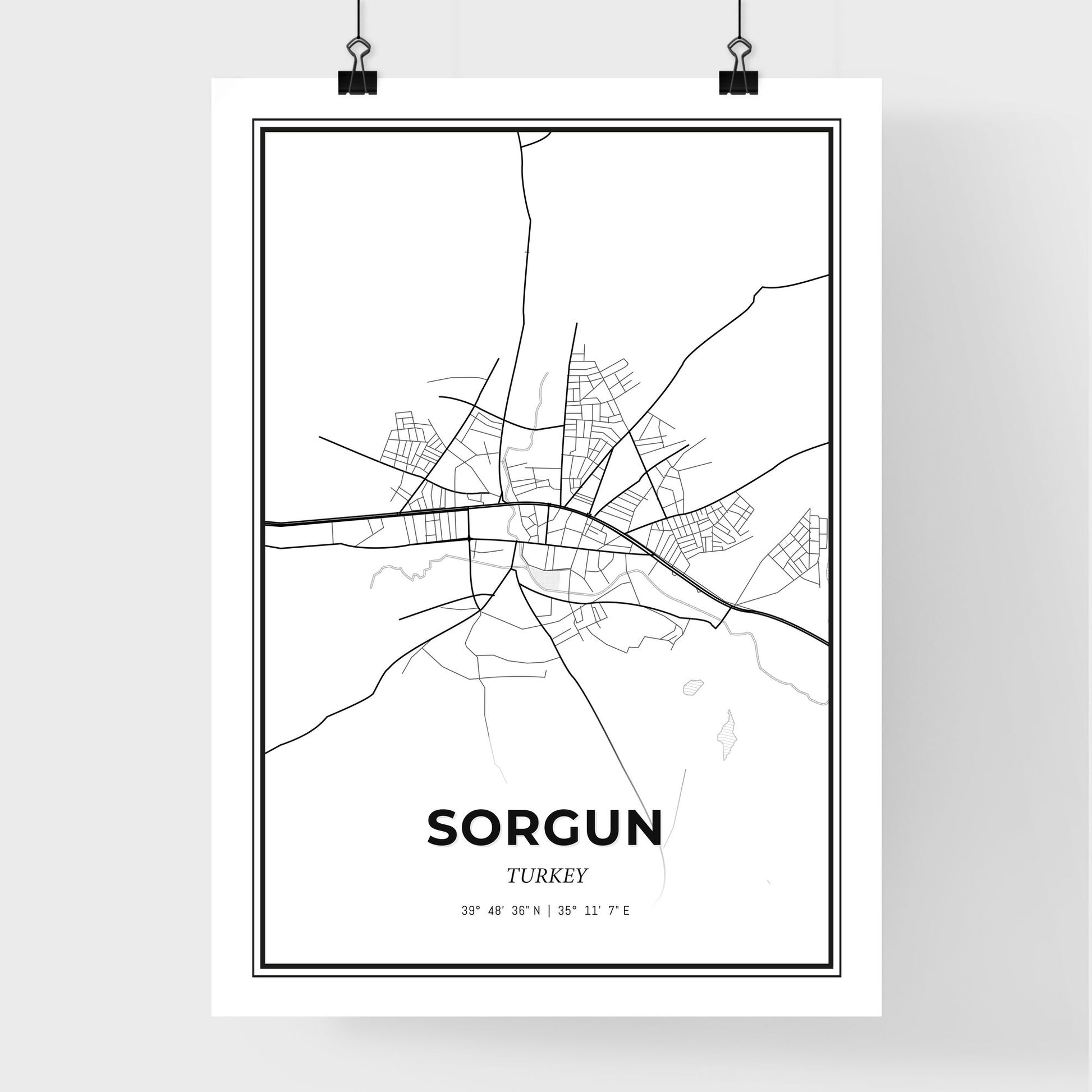 Sorgun Turkey - Premium City Map Poster