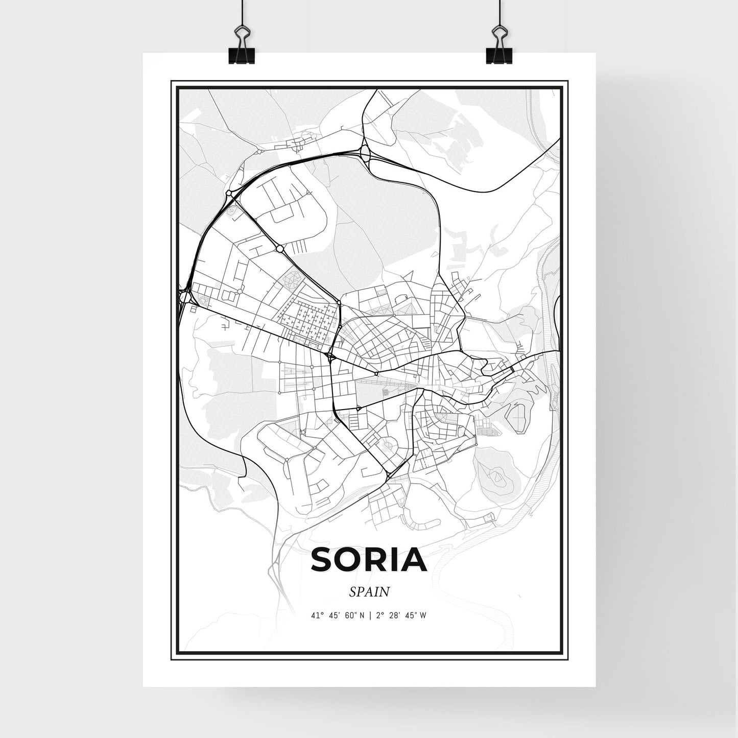 Soria Spain - Premium City Map Poster