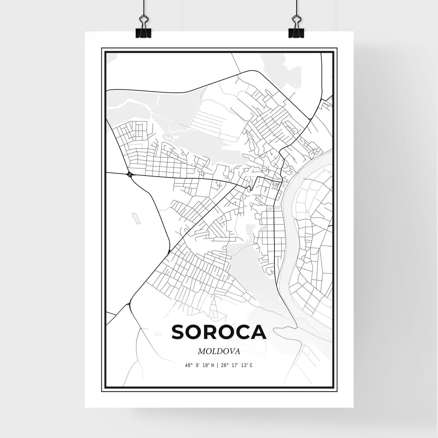 Soroca Moldova - Premium City Map Poster