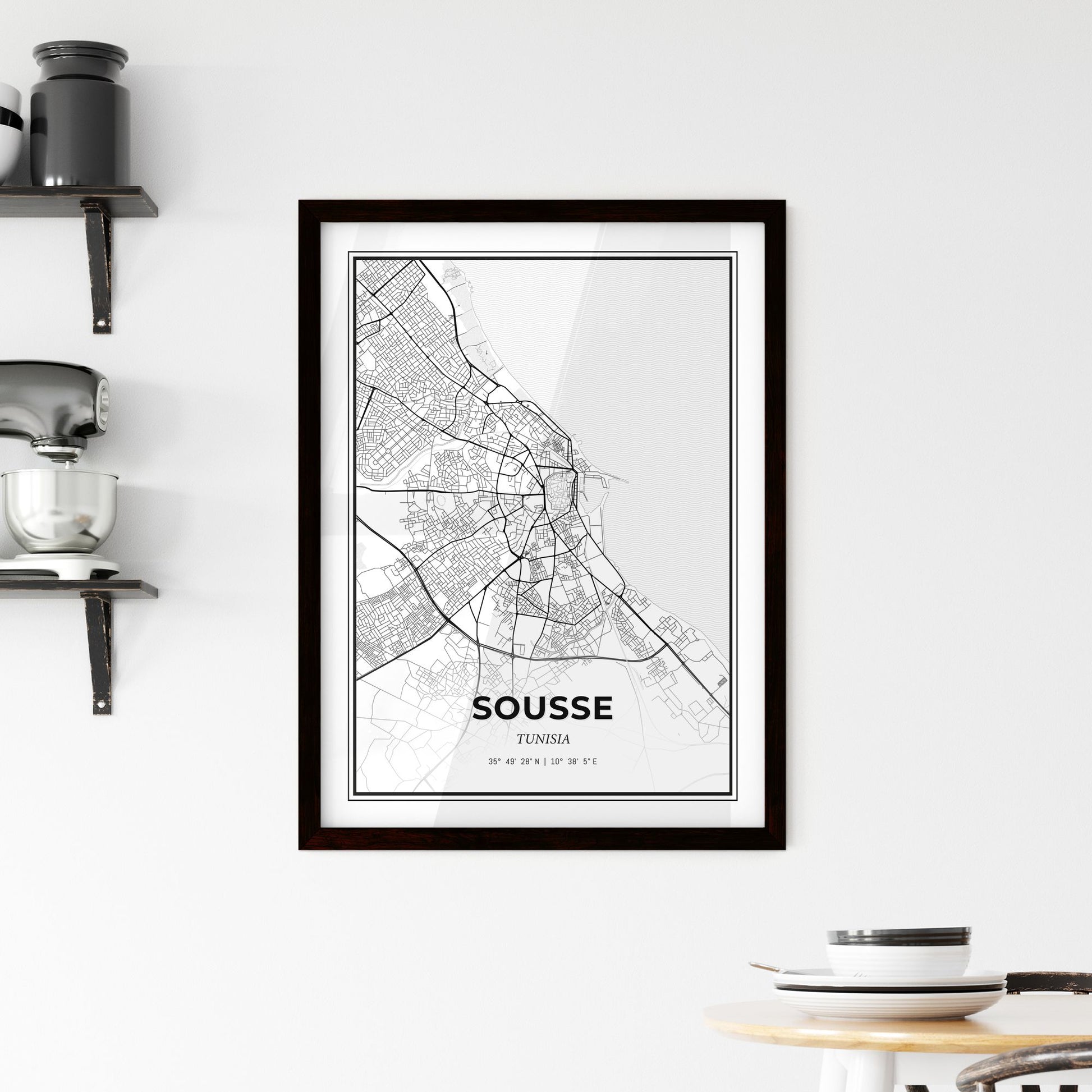 Sousse Tunisia - Minimal City Map