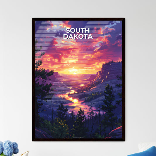 Vibrant Sunset - South Dakota - River - Artistic Landscape