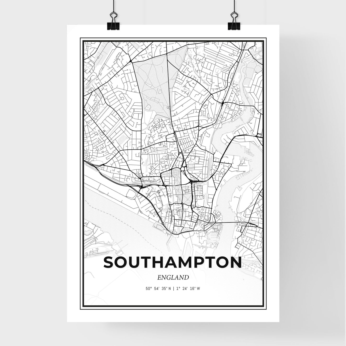 Southampton England - Premium City Map Poster