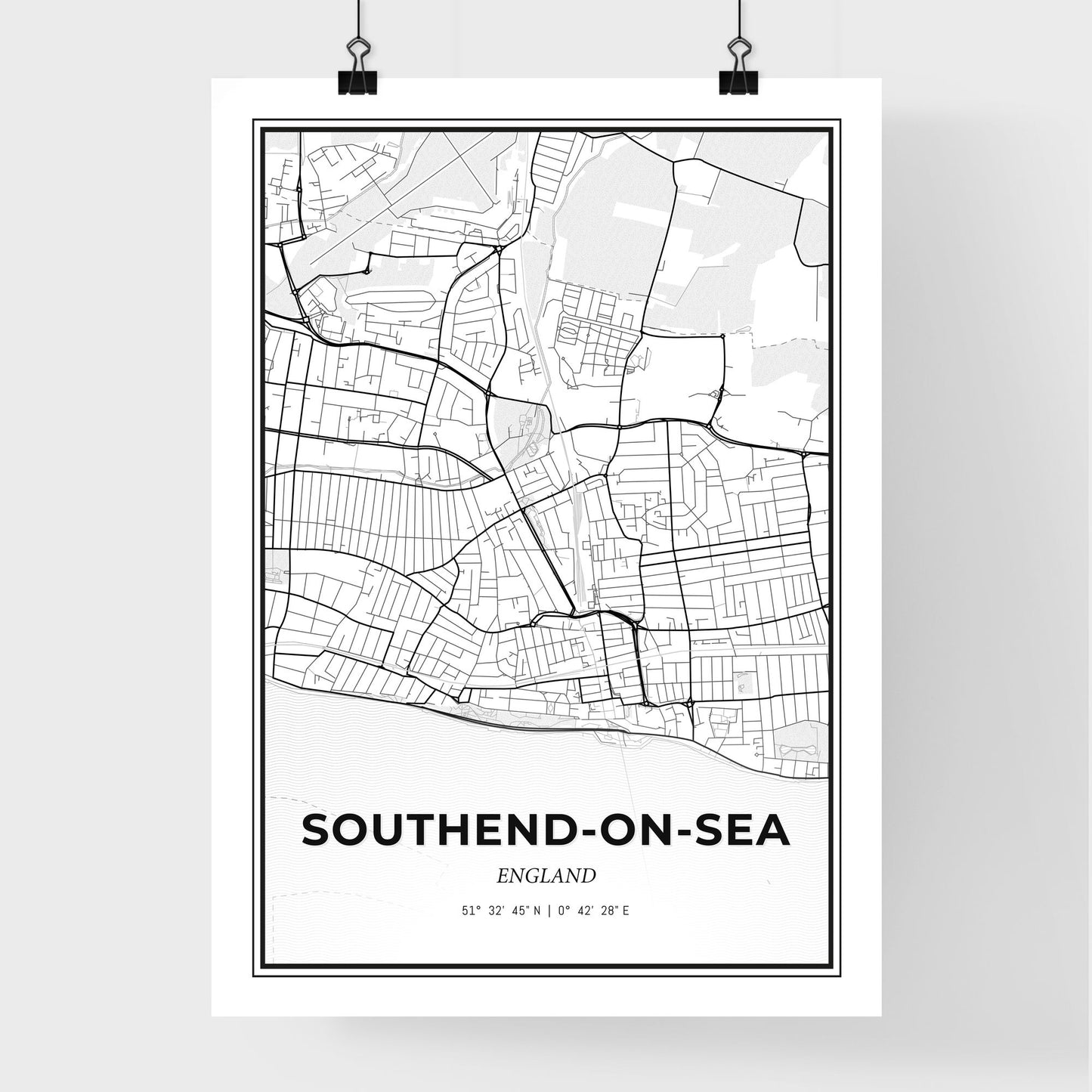 Southend-on-Sea England - Premium City Map Poster