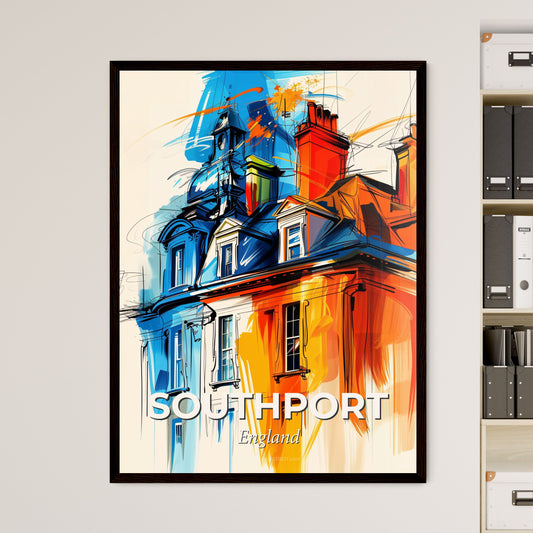 Vibrant Southport, England - A Painting Of A Building