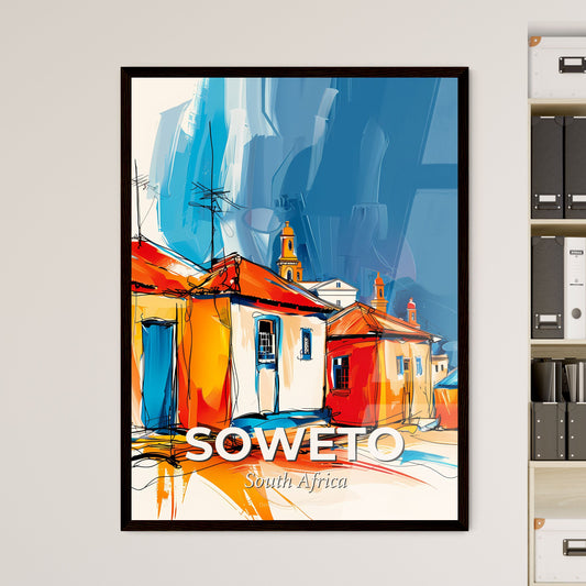 Vibrant Soweto, South Africa - A Painting Of A Group Of Buildings