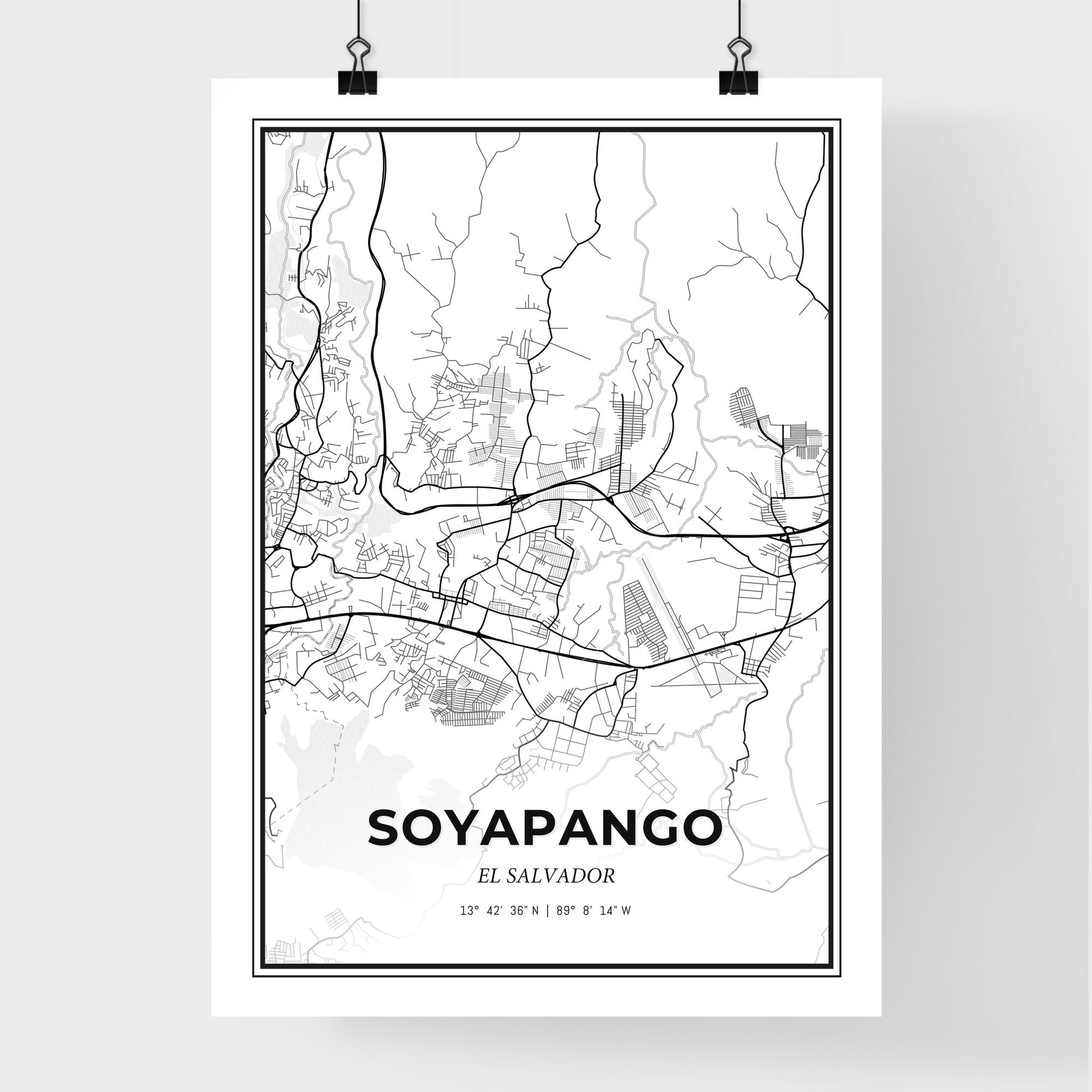 Soyapango El Salvador - Premium City Map Poster