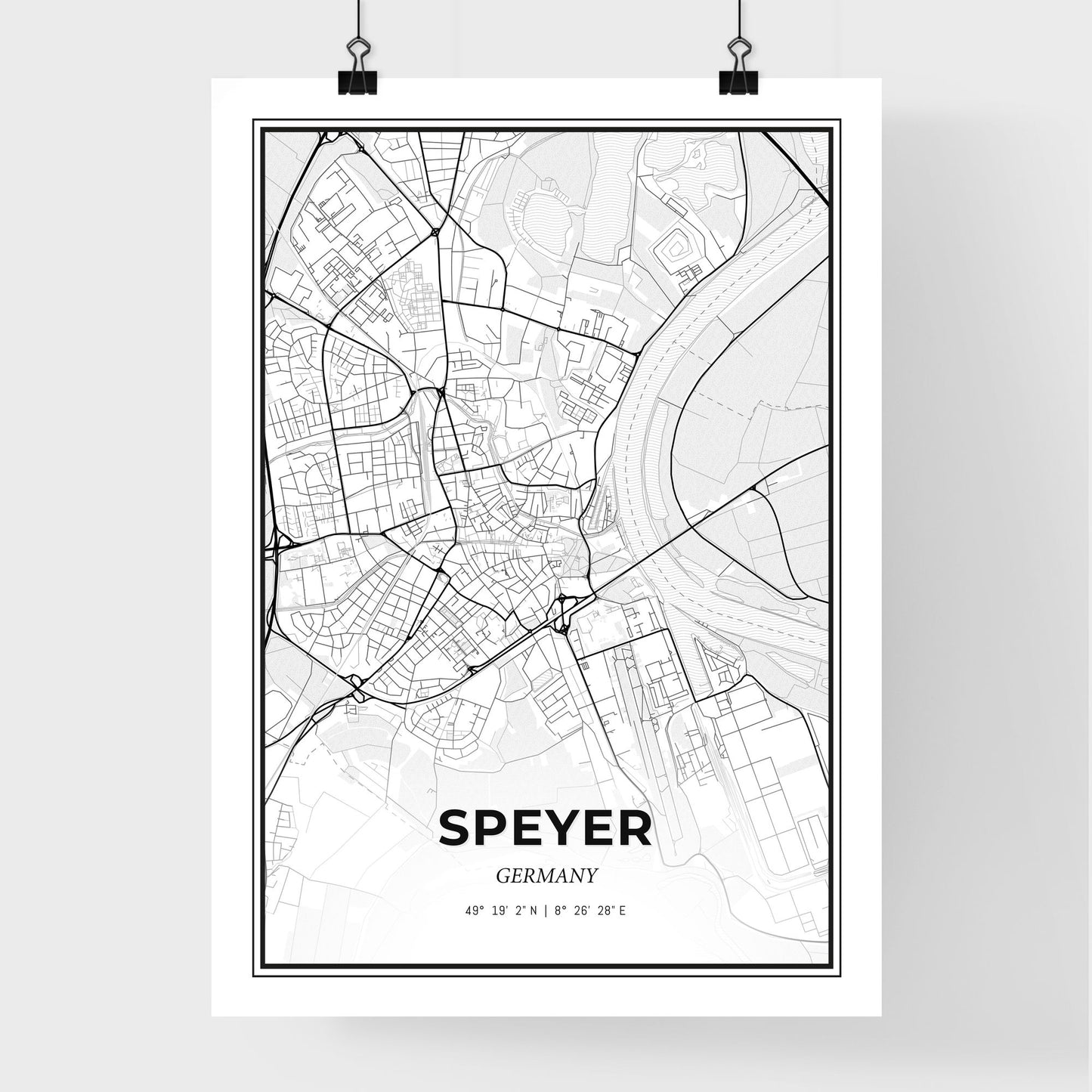 Speyer Germany - Premium City Map Poster