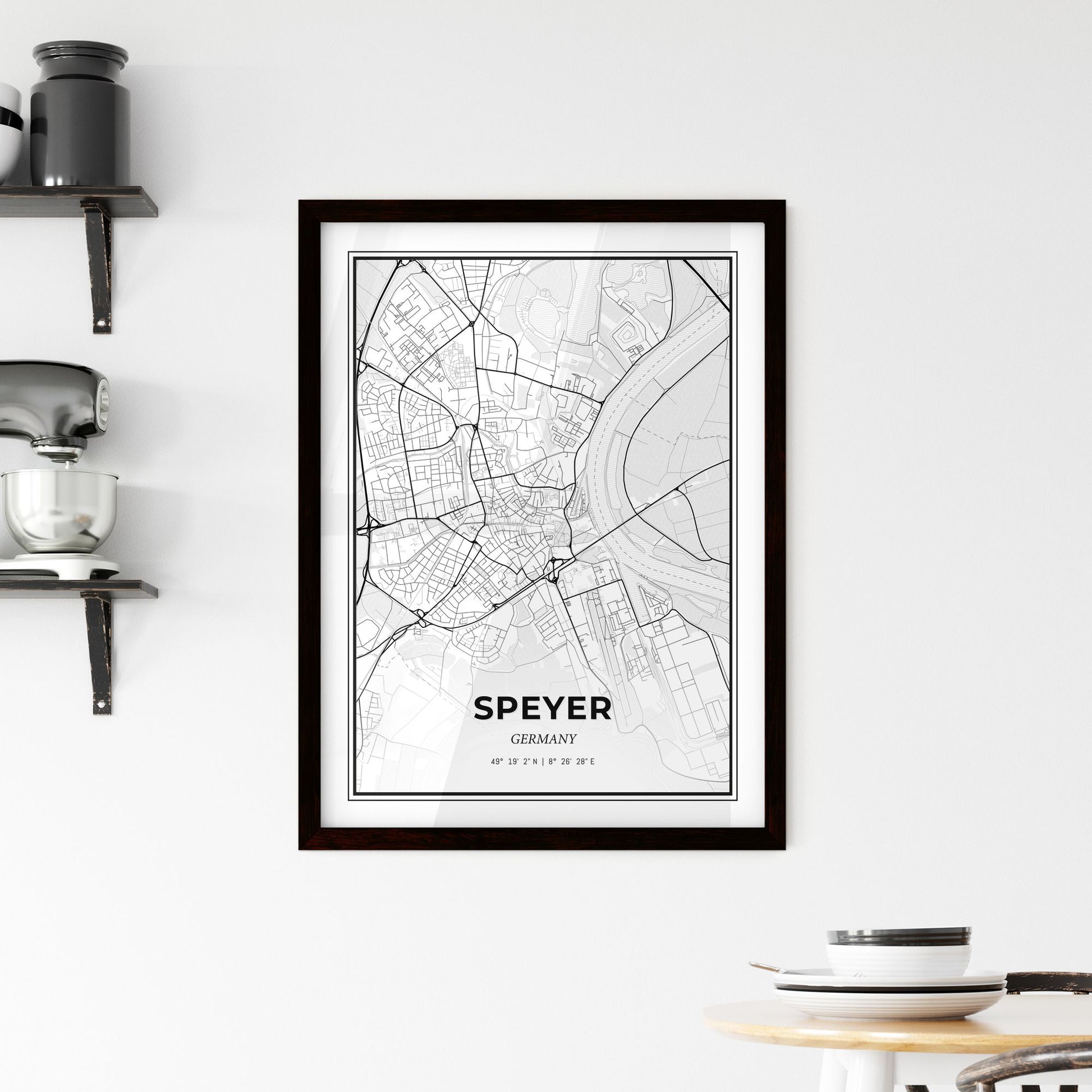 Speyer Germany - Minimal City Map