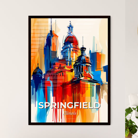 Vibrant Springfield, Illinois - A Painting Of A City