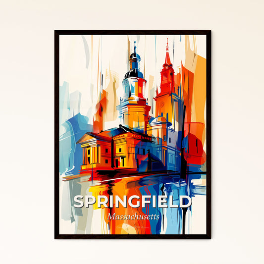 Vibrant Springfield, Massachusetts - A Painting Of A Building