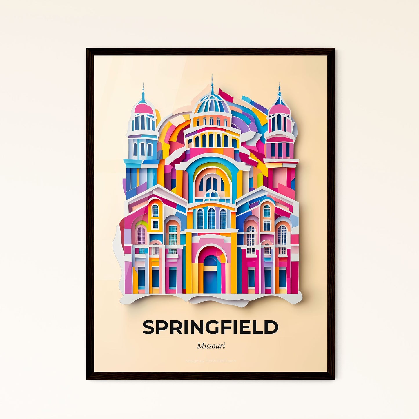 Vivid Springfield, Missouri - a colorful building with a dome on top