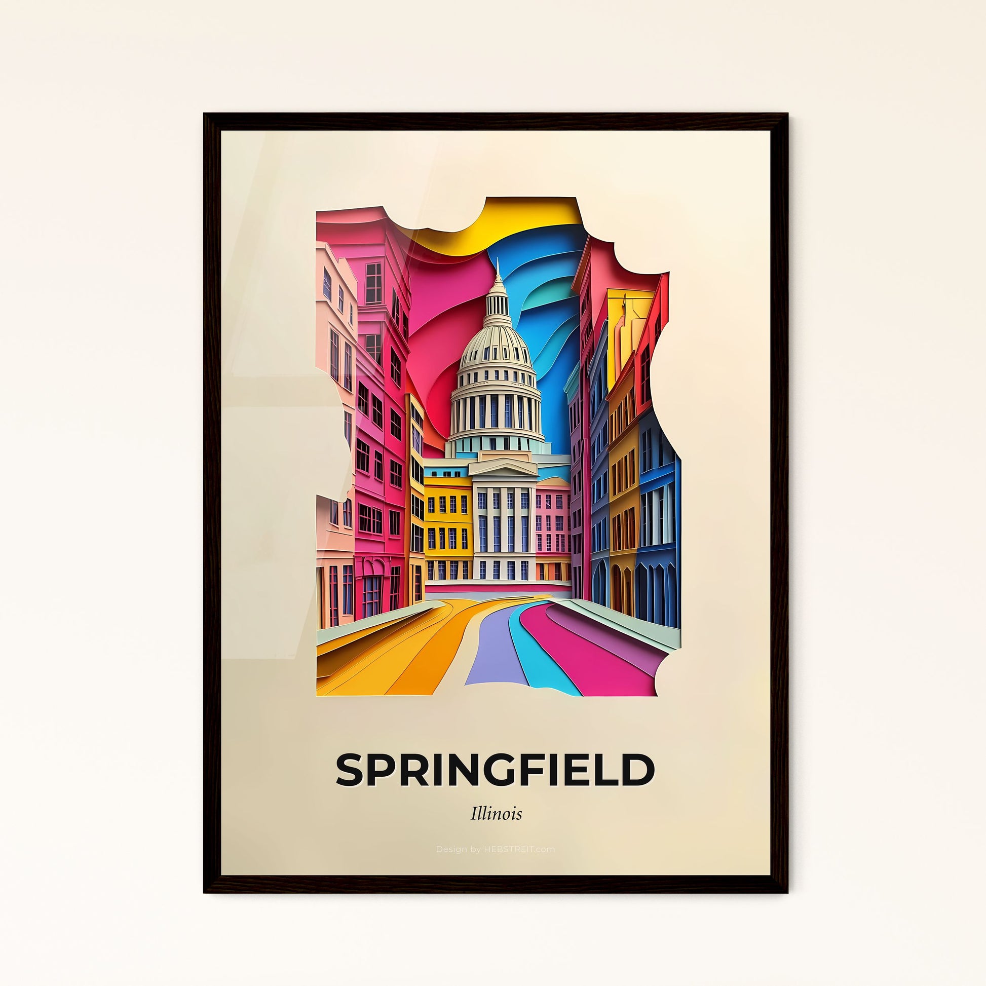 Vivid Springfield, Illinois - a city with a capitol building