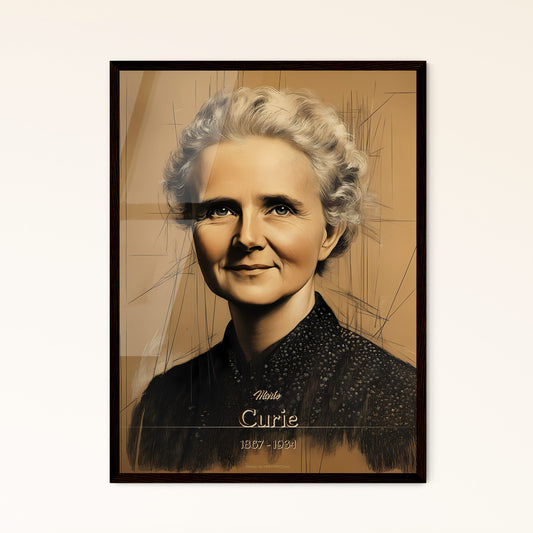 Marie, Curie, 1867 - 1934, A Poster of a woman with white hair