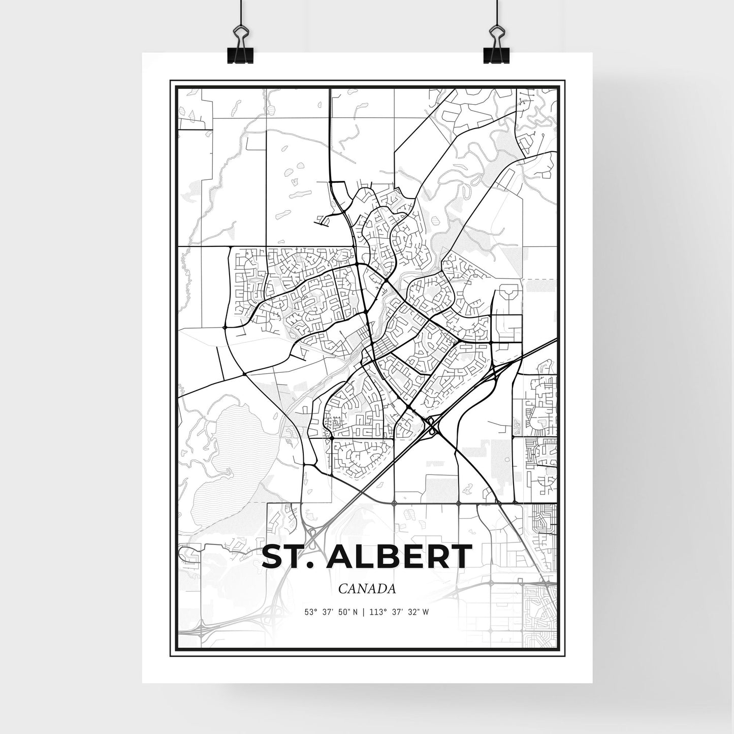 St. Albert Canada - Premium City Map Poster