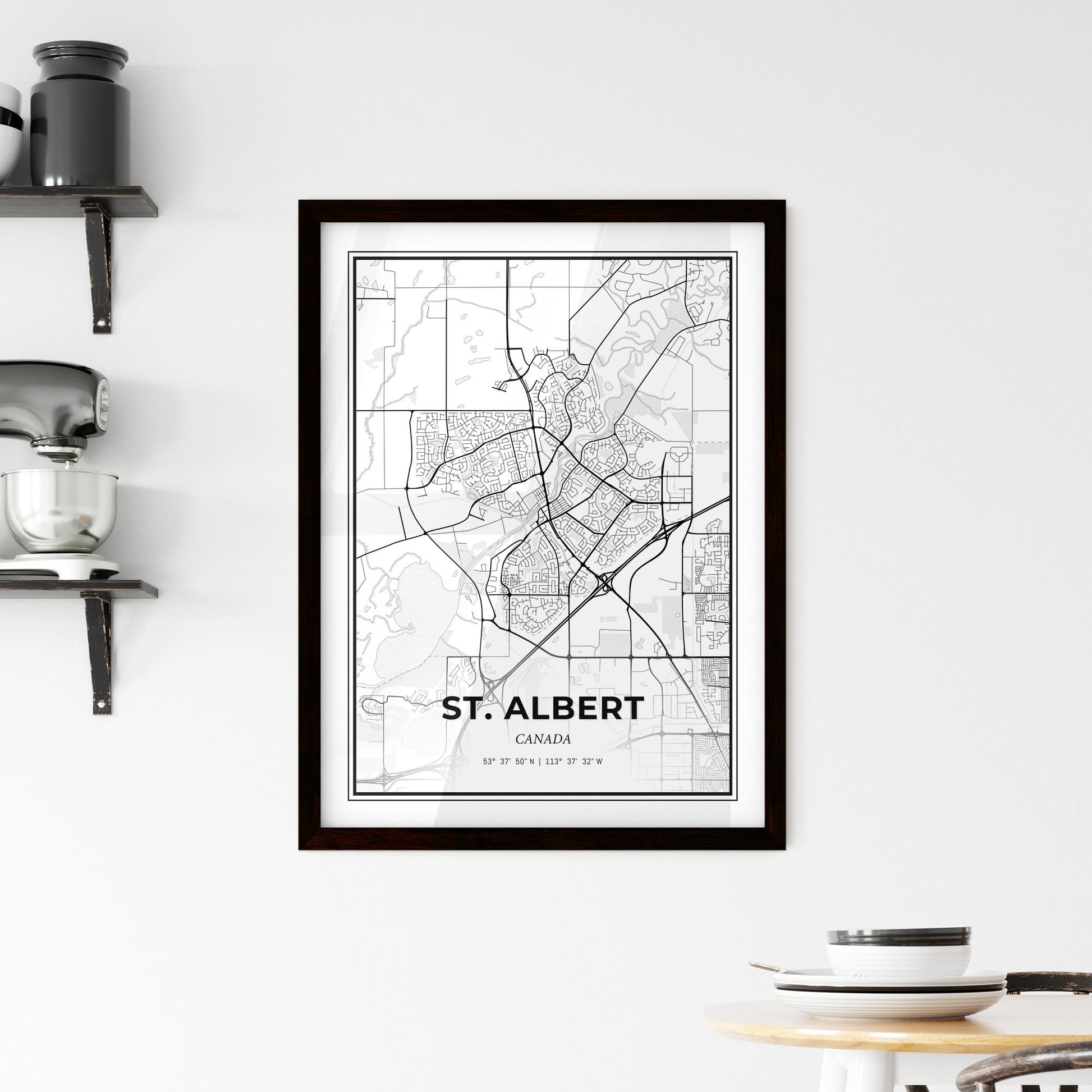 St. Albert Canada - Minimal City Map