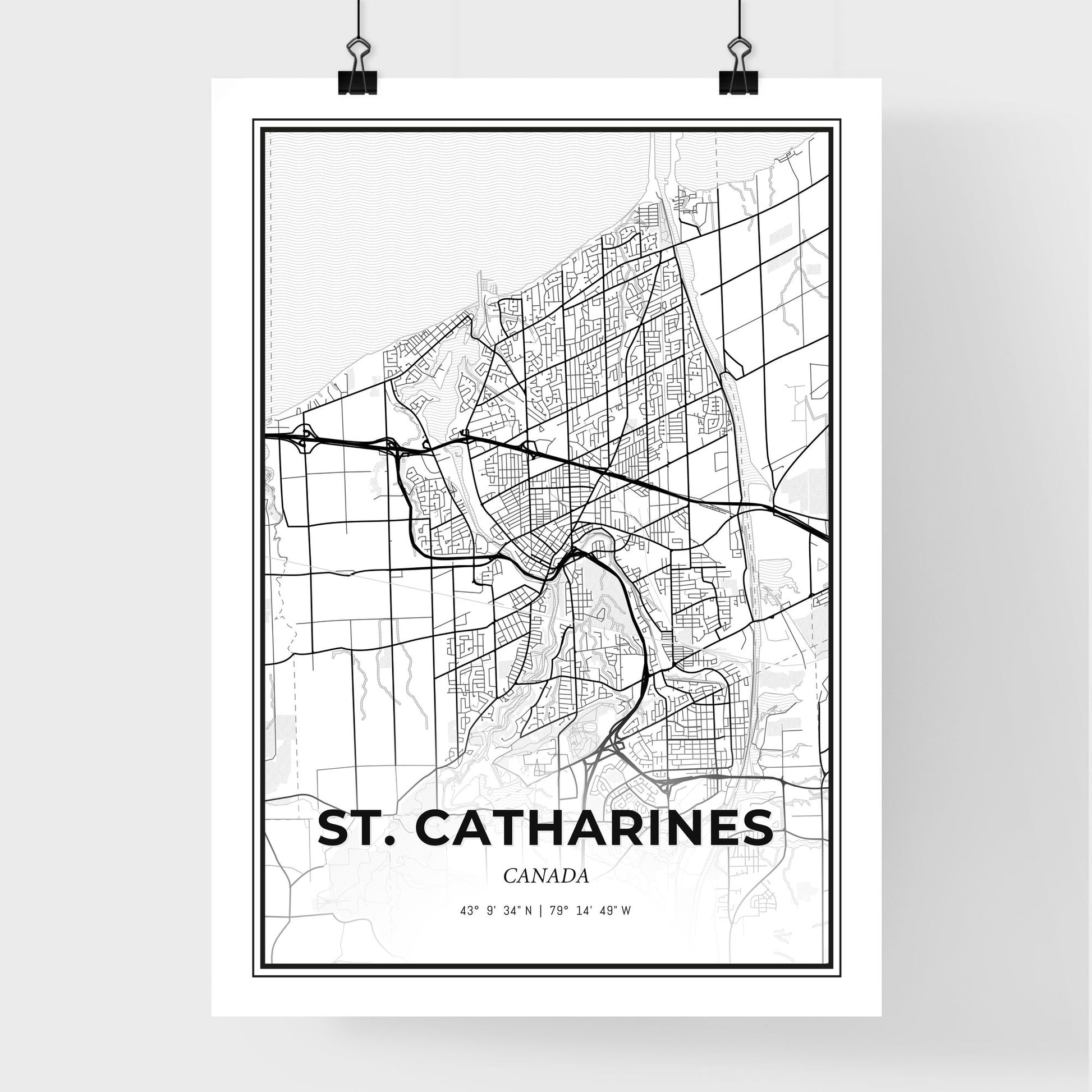 St. Catharines Canada - Premium City Map Poster