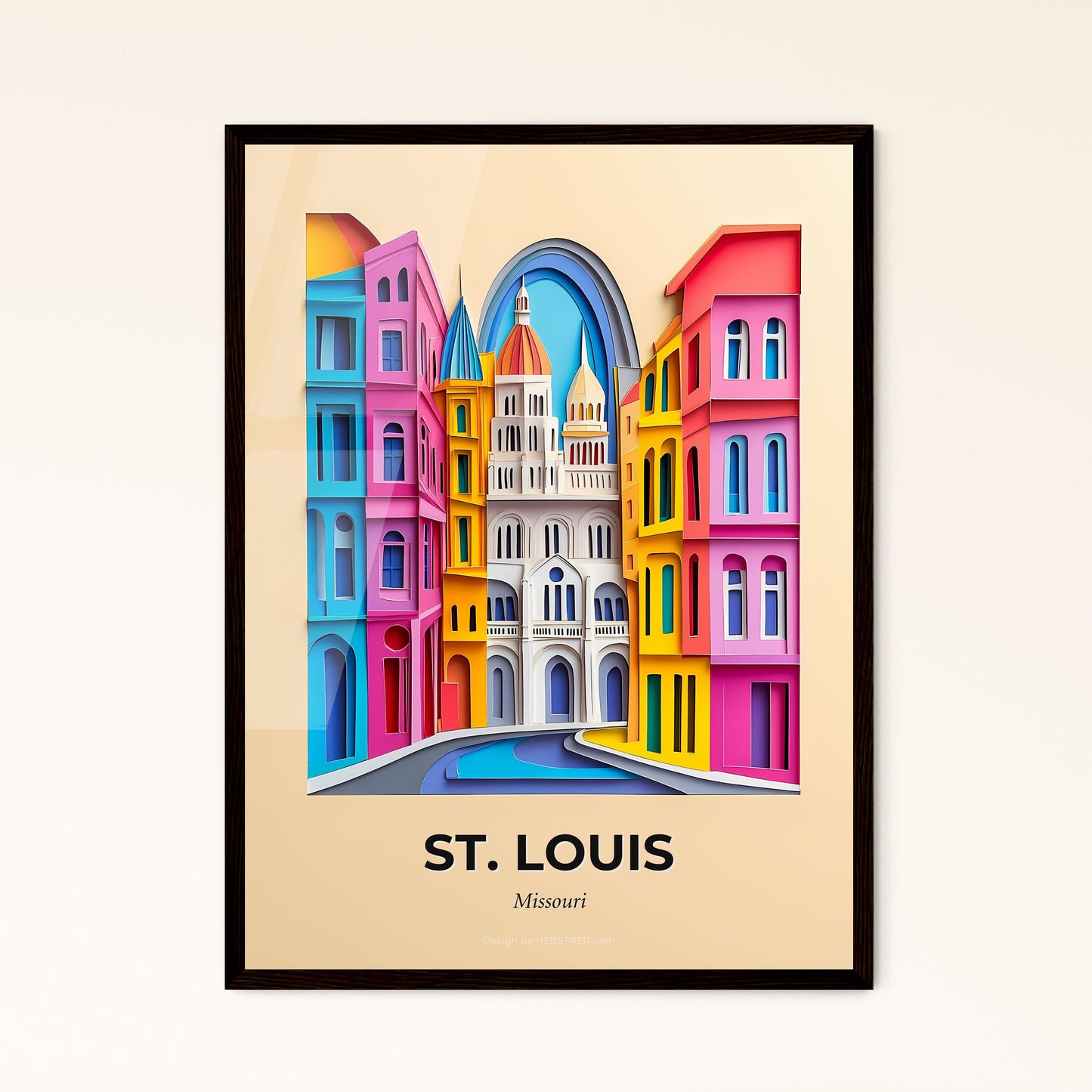 Vivid St. Louis, Missouri - a colorful city with a clock tower on top of it